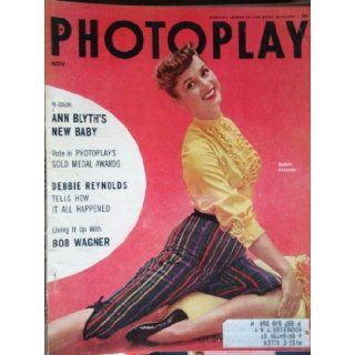 PHOTOPLAY magazine November 1954 with Debbie Reynolds on the cover. scarce. candid photos/articles on Judy Garland  four page spread with lots of photos with Sid Luft, with Lorna Luft, shots from STAR IS BORN. Also, articles / photos on Rock Hudson, Dean M