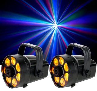 American DJ ADJ (2) Micro Phase LED Moonflower Effect DJ Lights (1 Pair) (Astro Bundle Package) Musical Instruments