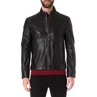 HUGO BOSS   Gibson perforated leather jacket