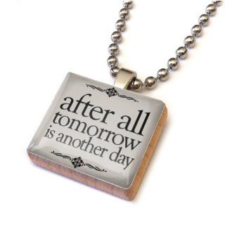 Tomorrow Is Another Day Scrabble Tile Necklace Home Studio Scrabble Jewelry Jewelry