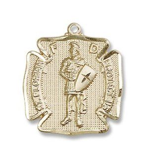 14kt Gold St. Florian Medal Patron Saint of (Patronage) Fireman, Fire Fighters, Against Battles, Against Fire, Austria, Barrel makers, Brewers, Chimney Sweeps, Coopers, Drowning, Fire Prevention, Firefighters, Floods, Harvests, Linz Austria, Poland, Soap b
