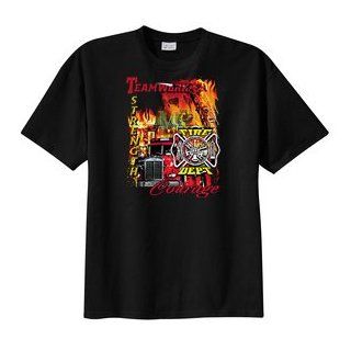 Teamwork/Fire Dept USA T shirt Tee Shirt Clothing