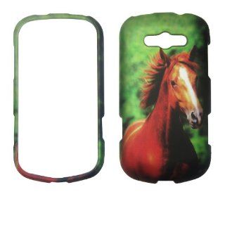 Brown Horse On Green Samsung Galaxy Reverb M950 Virgin Mobile Case Cover Hard Phone Case Snap on Cover Rubberized Touch Faceplates Cell Phones & Accessories