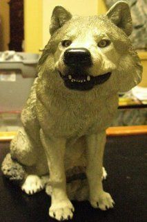 Livingstone Wolf Statue 14" High X 13" Width Approximately  