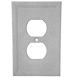 Somerset Collection Somerset 1 1 Gang Gray Decorator Duplex Receptacle Cast Stone Wall Plate
