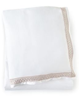Queen Elisabetta Duvet Cover with Lace Inset, 96 x 98   Eastern Accents