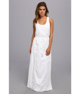 MICHAEL Michael Kors Eyelet S/L Maxi Dress Womens Dress (White)