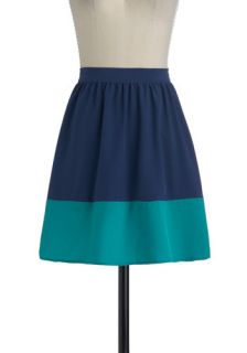 Sway and Simple Skirt in Ocean  Mod Retro Vintage Skirts