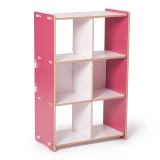 Sprout 6 Shelf Cubby CUB6001 Color Pink and White