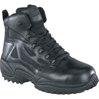 Reebok Rapid Response 6 Inch Composite Toe Zip Boot   Black, Size 12, Model