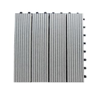 Century Outdoor Living 12 inch Square Composite Concrete Grey Interlocking Deck Tiles (box Of 10)