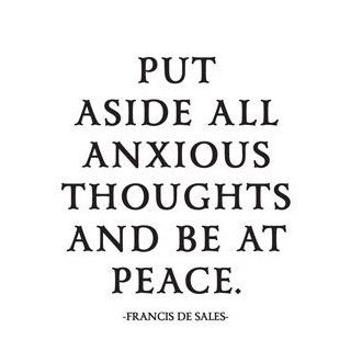 Quotable Magnet  "Put Aside All Anxious Thoughts and Be At Peace." Francis De Sales Kitchen & Dining