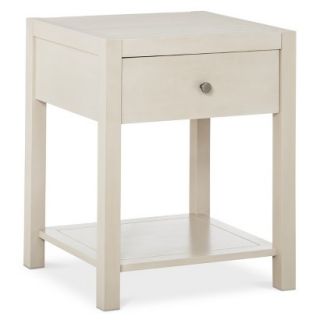 Accent Table Threshold Parsons Side Table   White Wash