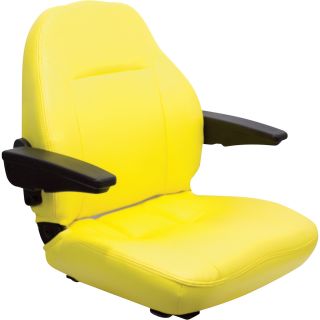 K & M Universal Seat Assembly — Yellow, Model# 8209  Construction   Agriculture Seats
