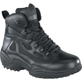 Reebok Rapid Response 6 Inch Zip Work Boot   Black, Size 10 1/2 Wide, Model 8678