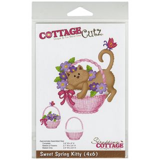 Cottagecutz Die 4inx6in sweet Spring Kitty