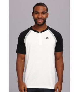 Nike SB Dri FIT Touch Davis S/S Henley Mens T Shirt (White)
