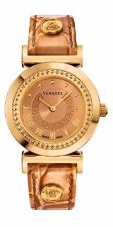 Versace Women's P5Q80D999 S999 Vanity Analog Display Swiss Quartz Gold Watch Watches