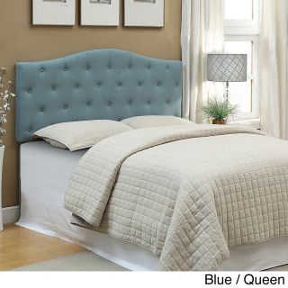 Furniture Of America Furniture Of America Flax Fabric Upholstered Tufted Headboard Blue Size Queen