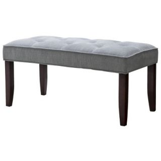 Bench Roma Tufted End of Bed Bench   Slate