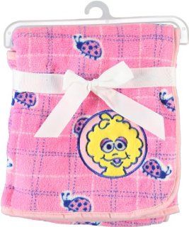 Sesame Beginnings 30x30 Fleece Blanket (Bright Pink with Big Bird)  Nursery Bed Blankets  Baby