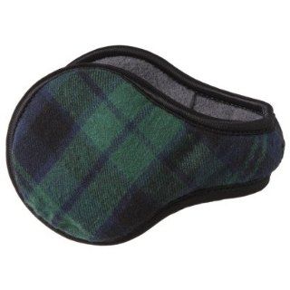 Degrees By 180s Men's Ear Warmers (Behind Ear Design)   Green/Black Plaid Flannel 
