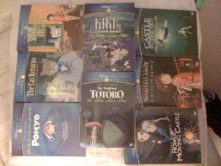 The Cat Returns,Ponyo,My Neighbor Totoro,Kiki's Delivery Service,Howl's Moving Castle,Spirited Away,Castle In The Sky,Whisper Of The Heart,8 Dvd's Movies & TV