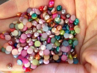 1000 Pieces Assorted Color 4mm Flat Back Pearls fbp23