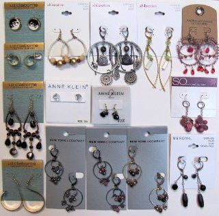 14 Earrings NEW YORK & COMPANY Liz Claiborne ANNE KLEIN xhilaration AMERICAN EAGLE OUTFITTERS Merona Below Wholesale Jewelry Lot Costume Fashion Mixed Inventory Liquidation Clearance Sale Jewelry