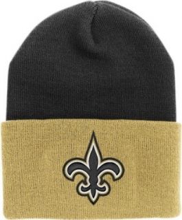 NFL End Zone Cuffed Knit Hat   K010Z, New Orleans Saints, One Size Fits All  Clothing