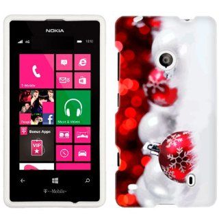 Nokia Lumia 521 Christmas Red Ball Art Phone Case Cover Cell Phones & Accessories
