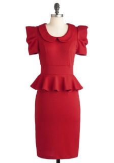 Work with Me Dress in Deep Red  Mod Retro Vintage Dresses