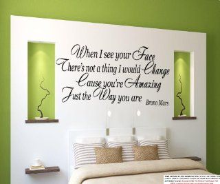 CAUSE YOU'RE AMAZING ~ BRUNO MARS WALL DECAL, 12" X 28"   Other Products