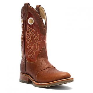 Double H Boots 11 Inch Domestic Bison Collared ICE™ Roper  Men's   Cognac Bullhide/Rust Leather