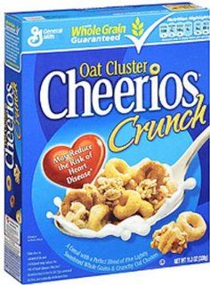 General Mills Oat Cluster Cheerios Crunch Cereal   12 pack  Breakfast Cereals  Grocery & Gourmet Food