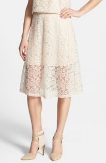 Wayf Embroidered Lace A Line Skirt
