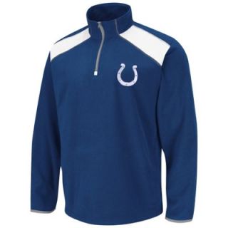 Indianapolis Colts Fade Route IV Quarter Zip Sweatshirt   Royal Blue