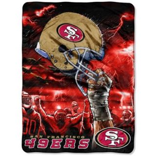 San Francisco 49ers 60 x 80 Sky Helmet Raschel Throw Blanket