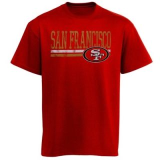 San Francisco 49ers Horizontal Font T Shirt   Red