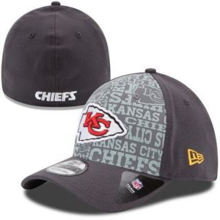 Mens New Era Graphite Kansas City Chiefs 2014 NFL Draft 39THIRTY Flex Hat