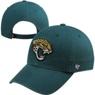 47 Brand Jacksonville Jaguars Basic Logo Cleanup Adjustable Hat   Teal