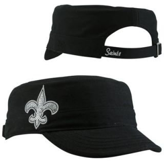 47 Brand New Orleans Saints Ladies Sparkle Military Adjustable Hat   Black