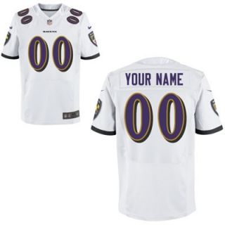 Nike Baltimore Ravens Customized Elite Jersey   White