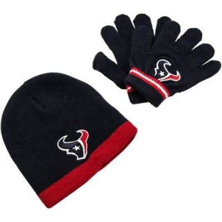 Houston Texans Toddler Knit Hat with Gloves Set   Navy Blue/Red