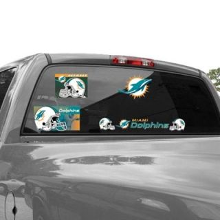Miami Dolphins 11 x 17 5 Piece Window Clings Sheet