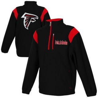Atlanta Falcons Youth Fan Zone Quarter Zip Fleece Jacket   Black