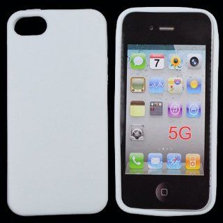 New Comfortable Silicone Back Case Cover for iPhone 5 White Electronics