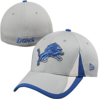 New Era Detroit Lions Training Replica 39THIRTY Flex Hat   Silver