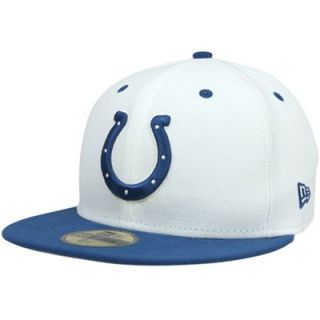 New Era Indianapolis Colts Two Tone 59FIFTY Fitted Hat   White/Royal Blue