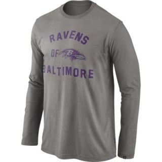 Nike Baltimore Ravens Of The City Long Sleeve Tri Blend T Shirt   Ash